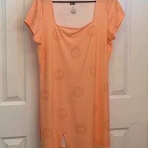 Peach Sun Patterned Dress